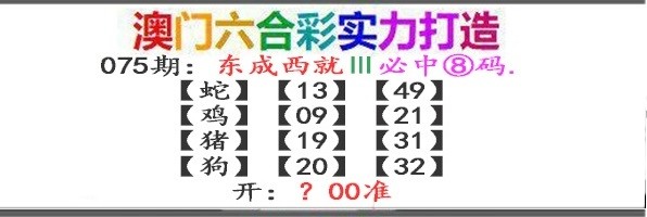 202575期：东成西就图